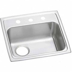 ELKAY - Stainless Steel Sinks Type: Drop In Sink Outside Length: 19-1/2 (Inch) - Exact Tooling