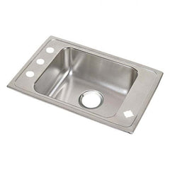 ELKAY - Stainless Steel Sinks Type: Drop In Sink Outside Length: 25 (Inch) - Exact Tooling