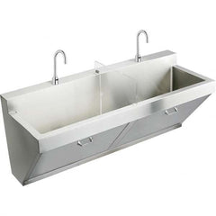 ELKAY - Stainless Steel Sinks Type: Surgeon's Scrub Sink Outside Length: 60 (Inch) - Exact Tooling