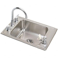 ELKAY - Stainless Steel Sinks Type: Drop In Sink Outside Length: 25 (Inch) - Exact Tooling