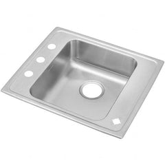 ELKAY - Stainless Steel Sinks Type: Drop In Sink Outside Length: 25 (Inch) - Exact Tooling