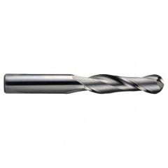 1/2" Dia. - 4" OAL - Ball Nose SE MG Carbide End Mill - 2 FL - Exact Tooling