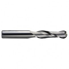 1mm Dia. x 45mm Overall Length 2-Flute Square End Solid Carbide SE End Mill-Round Shank-Center Cutting-WXL - Exact Tooling