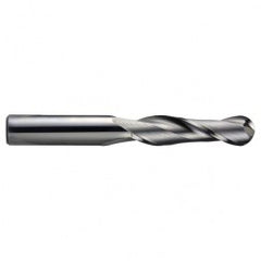 9/32" Dia. - 2-1/2" OAL - TiN CBD - Ball End SE EM - 2 FL - Exact Tooling