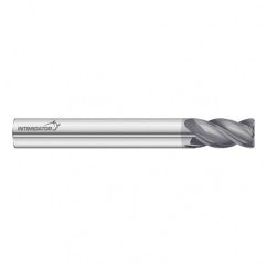 8mm Dia. x 50mm Overall Length 4-Flute 1.5mm C/R Solid Carbide SE End Mill-Round Shank-Center Cut-FC18 - Exact Tooling