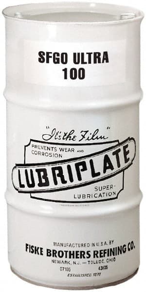 Lubriplate - 16 Gal Drum, ISO 100, SAE 40, Air Compressor Oil - 7°F to 385°, 556 Viscosity (SUS) at 100°F, 77 Viscosity (SUS) at 210°F - Exact Tooling