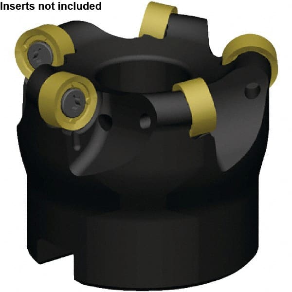 Kennametal - 40.8mm Cut Diam, 5mm Max Depth, 3/4" Arbor Hole, 6 Inserts, RN_J10T3M0_N__ Insert Style, Indexable Copy Face Mill - RODEKA 10 Cutter Style, 38,300 Max RPM, 2 High, Through Coolant, Series Rodeka - Exact Tooling