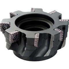 Kyocera - Indexable Square-Shoulder Face Mills; Cutting Diameter (Inch): 4 ; Cutting Diameter (Decimal Inch): 4.0000 ; Arbor Hole Diameter (Inch): 1.5 ; Lead Angle: 90 ; Overall Height (mm): 70.00000 ; Insert Compatibility: SPMT1806EN? - Exact Tooling