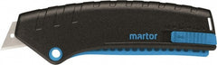 Martor USA - Retractable Utility Knife - Black & Blue Handle - Exact Tooling