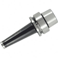 Iscar - HSK63E Taper Shank 10mm Hole End Mill Holder/Adapter - 18mm Nose Diam, 109mm Projection, Through-Spindle Coolant - Exact Tooling