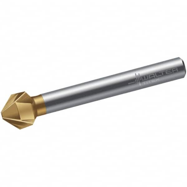 Walter-Titex - 10.4mm Head Diam, 6mm Shank Diam, 3 Flute 90° High Speed Steel Countersink - Exact Tooling
