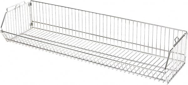 Quantum Storage - 20" Wide, Open Shelving Accessory/Component - Chrome, Chrome Finish, 48" Long, Use with Wire Shelving Units - Exact Tooling