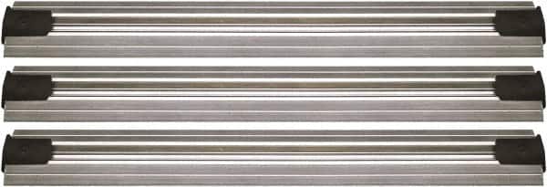 Quantum Storage - 2-1/2" Wide, Open Shelving Accessory/Component - Aluminum, Anodized Aluminum Finish, 72" Long, Use with Wire Shelving Units - Exact Tooling