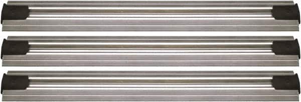 Quantum Storage - 2-1/2" Wide, Open Shelving Accessory/Component - Aluminum, Anodized Aluminum Finish, 84" Long, Use with Wire Shelving Units - Exact Tooling