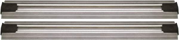 Quantum Storage - 2-1/2" Wide, Open Shelving Accessory/Component - Aluminum, Anodized Aluminum Finish, 204" Long, Use with Wire Shelving Units - Exact Tooling