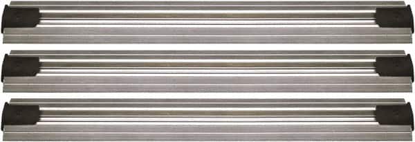 Quantum Storage - 2-1/2" Wide, Open Shelving Accessory/Component - Aluminum, Anodized Aluminum Finish, 96" Long, Use with Wire Shelving Units - Exact Tooling