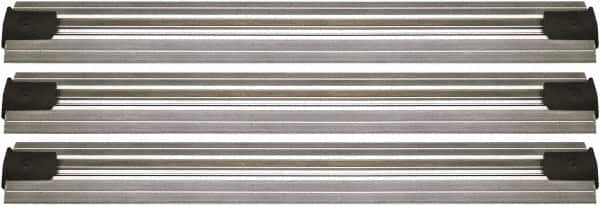 Quantum Storage - 2-1/2" Wide, Open Shelving Accessory/Component - Aluminum, Anodized Aluminum Finish, 120" Long, Use with Wire Shelving Units - Exact Tooling