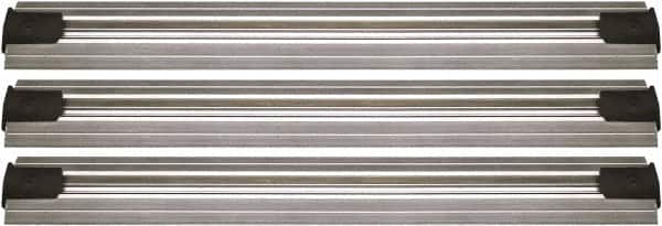 Quantum Storage - 2-1/2" Wide, Open Shelving Accessory/Component - Aluminum, Anodized Aluminum Finish, 132" Long, Use with Wire Shelving Units - Exact Tooling