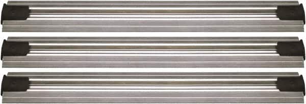 Quantum Storage - 2-1/2" Wide, Open Shelving Accessory/Component - Aluminum, Anodized Aluminum Finish, 180" Long, Use with Wire Shelving Units - Exact Tooling