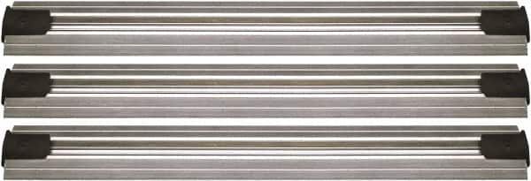 Quantum Storage - 2-1/2" Wide, Open Shelving Accessory/Component - Aluminum, Anodized Aluminum Finish, 204" Long, Use with Wire Shelving Units - Exact Tooling