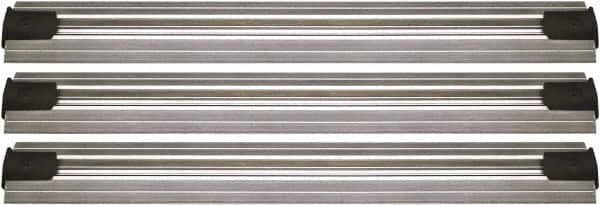 Quantum Storage - 2-1/2" Wide, Open Shelving Accessory/Component - Aluminum, Anodized Aluminum Finish, 216" Long, Use with Wire Shelving Units - Exact Tooling