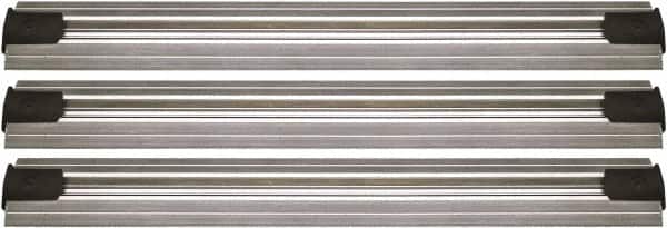 Quantum Storage - 2-1/2" Wide, Open Shelving Accessory/Component - Aluminum, Anodized Aluminum Finish, 228" Long, Use with Wire Shelving Units - Exact Tooling