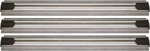 Quantum Storage - 2-1/2" Wide, Open Shelving Accessory/Component - Aluminum, Anodized Aluminum Finish, 240" Long, Use with Wire Shelving Units - Exact Tooling