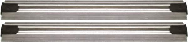 Quantum Storage - 2-1/2" Wide, Open Shelving Accessory/Component - Aluminum, Anodized Aluminum Finish, 228" Long, Use with Wire Shelving Units - Exact Tooling