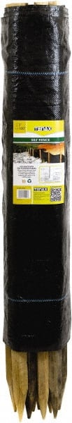 Tenax - 100' Long" x 36" High Silt Fence - Black Woven Polypropylene, For Erosion Control - Exact Tooling
