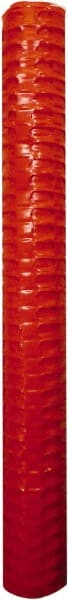 Tenax - 50' Long x 4' High, Orange Temporary Warning Barrier Fence - 1-3/4" x 1-3/4" Mesh - Exact Tooling