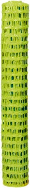 Tenax - 50' Long x 4' High, Fluorescent Yellow Green Temporary Warning Barrier Fence - 2" x 2" Mesh - Exact Tooling