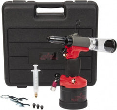 PRO-SOURCE - 3/32, 1/8, 5/32 & 3/16" Capacity, Air Riveter - 4 CFM, 15mm Long Stroke, 1/4 NPT Inlet - Exact Tooling