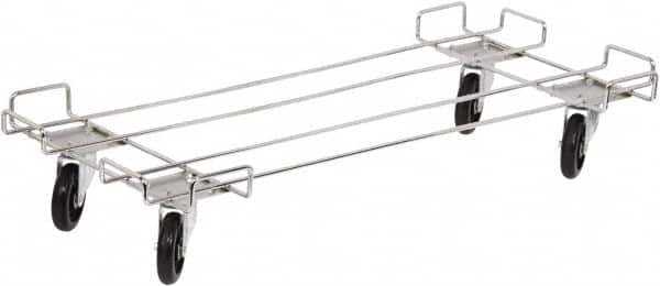 Quantum Storage - 400 Lb Capacity Chrome Dolly - 48" Long x 20" Wide x 6" High, 5" Wheels - Exact Tooling