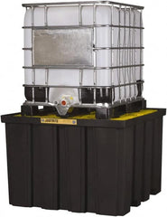 Justrite - 372 Gallon Sump Polyurethane IBC Pallet - 55 Inch Long x 55 Inch Wide x 37-1/2 Inch High, 1 Tote, 9,000 Lbs. Load Capacity, Fork Liftable - Exact Tooling