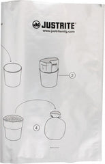 Justrite - 4 Gal Polyurethane & Aluminum Cigarette & Cigar Receptacle Bucket Liner - 11-3/4" Wide x 10" High - Exact Tooling