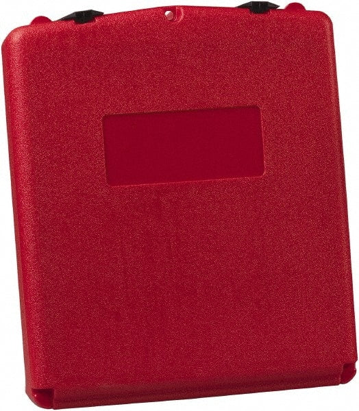 Justrite - 1 Piece Red Document Holders-Certificate/Document - 15-3/4" High x 13.3" Wide - Exact Tooling