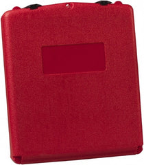 Justrite - 1 Piece Red Document Holders-Certificate/Document - 15-3/4" High x 13.3" Wide - Exact Tooling