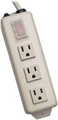 Tripp-Lite - 3 Outlets, 120 VAC15 Amps, 6' Cord, Power Outlet Strip - Keyhole, Tab Mount, 5-15 NEMA Configuration, 8.7" Strip - Exact Tooling