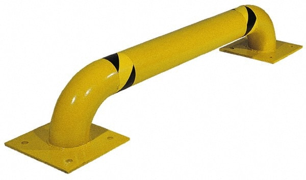 Vestil - 36" Long x 16" High, Steel Rack Guard - Low Profile, 4-1/2" Pipe - Exact Tooling