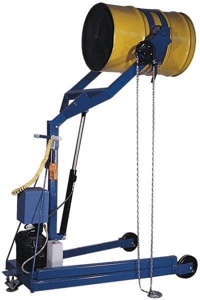 Vestil - 800 Lb Load Capacity, 55 Gal Drum Carrier/Rotator/Boom - For 55 Gal Drums - Exact Tooling