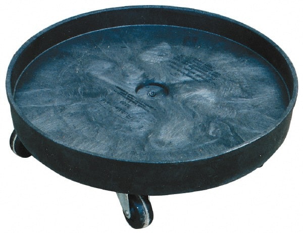 Rubbermaid - 500 Lb Load Capacity, 55 Gal Drum Dolly - 7-1/8" High, 5 Wheels - Exact Tooling