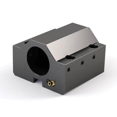 Global CNC Industries - Turret & VDI Tool Holders; Type: Hwacheon ID Block ; Clamping System: 115mm X 80mm ; Tool Axis: ID ; Through Coolant: No ; Additional Information: 4 Mounting Holes - Exact Tooling