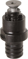 Iscar - 15mm Diam Slotting Cutter Adapter - Threaded Shank, 32.7mm OAL, T12 Taper - Exact Tooling
