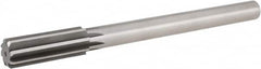 Hertel - 1" High Speed Steel 8 Flute Chucking Reamer - Straight Flute, 7/8" Straight Shank, 2-3/4" Flute Length, 10-1/2" OAL - Exact Tooling