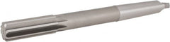 Hertel - 1" High Speed Steel 8 Flute Chucking Reamer - Straight Flute, Morse Taper Shank, 2-3/4" Flute Length, 10-1/2" OAL - Exact Tooling