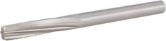 Hertel - 3/8" High Speed Steel 6 Flute Chucking Reamer - Spiral Flute, 3/8" Straight Shank, 1-3/4" Flute Length, 5" OAL - Exact Tooling