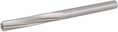 Hertel - Letter K High Speed Steel 6 Flute Chucking Reamer - Spiral Flute, 9/32" Straight Shank, 1-1/2" Flute Length, 4-1/4" OAL - Exact Tooling