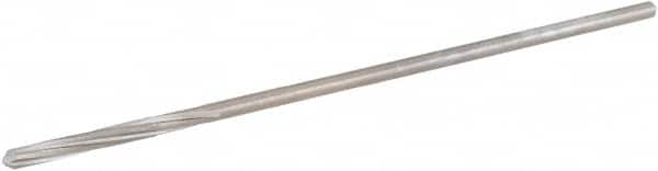 Hertel - 3/32" Cobalt 4 Flute Chucking Reamer - Spiral Flute, 0.088" Straight Shank, 3/4" Flute Length, 3" OAL - Exact Tooling