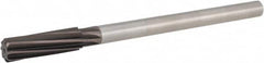 Hertel - 11/16" High Speed Steel 8 Flute Chucking Reamer - Spiral Flute, 9/16" Straight Shank, 2-1/4" Flute Length, 9" OAL - Exact Tooling