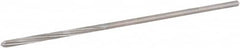 Hertel - 7/64" High Speed Steel 4 Flute Chucking Reamer - Spiral Flute, 0.103" Straight Shank, 7/8" Flute Length, 3-1/2" OAL - Exact Tooling